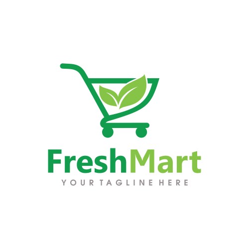 Shop easy design logo Royalty Free Vector Image
