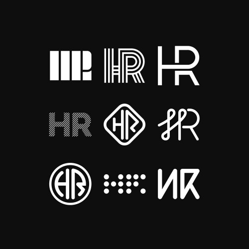 HR Monogram Logo – Modern & Minimalist Vector Image