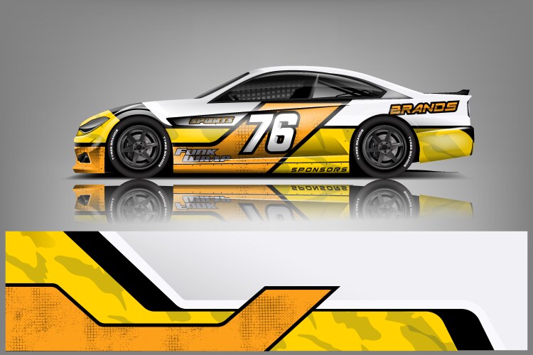 Racing Stripe Car Wrap Vector Image