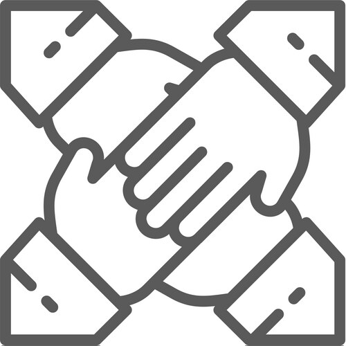 Collaboration two color icon – Royalty-Free Vector | VectorStock