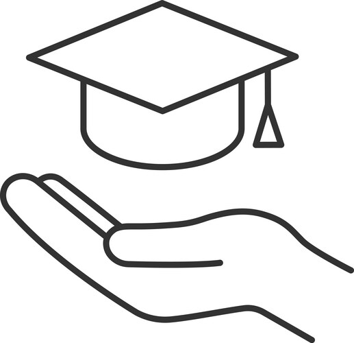 Accessible or free education linear icon Vector Image