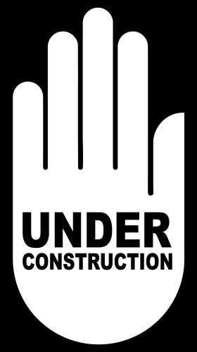 Under construction on hand vector image