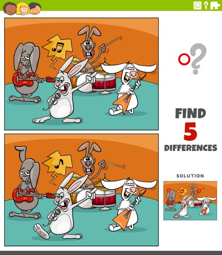 Differences game for children Royalty Free Vector Image