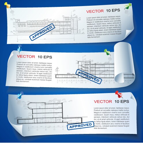 Architecture blueprint plan Royalty Free Vector Image