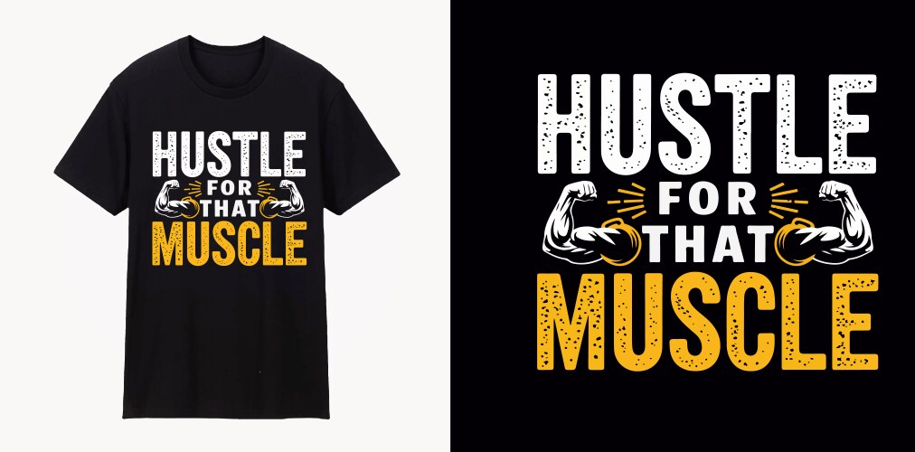 Gym t shirt designfitness design motiva Vector Image