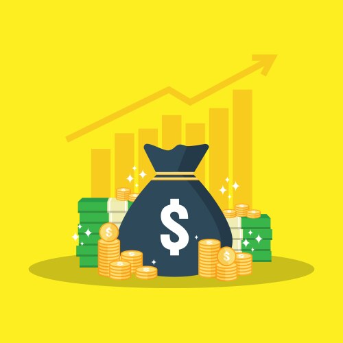 return on investment roi concept business growth vector image