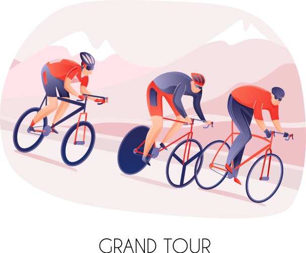 Cycling tour vector image