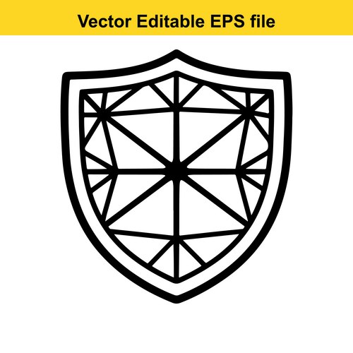 Xx logo shield shape with geometric crown inside – Royalty-Free Vector ...