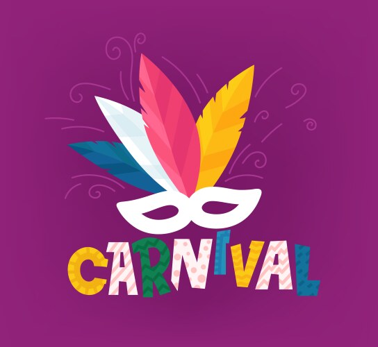 Carnival Mask Party Banner Vector Image
