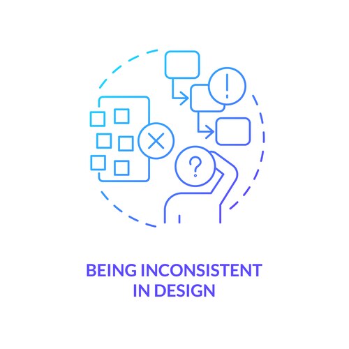 Inconsistency concept icon – Royalty-Free Vector | VectorStock