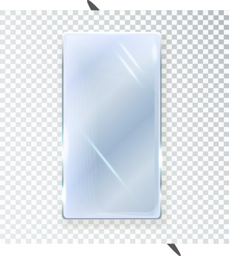 Mirror is rectangular insulated realistic Vector Image