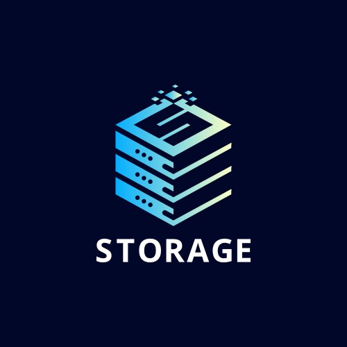 Cloud data storage hosting server networking vector image