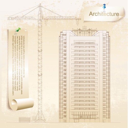 Vector Building Plan Architecture plans Royalty Free Vector Image - VectorStock