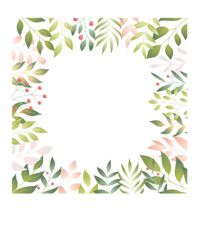 spring leaves in flat style vector image