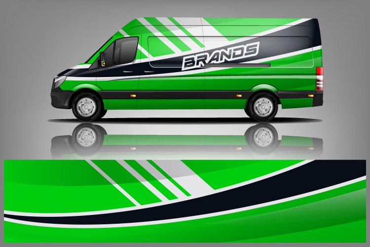 Van Car Wrap Racing Stripes – Royalty-Free Vector | VectorStock