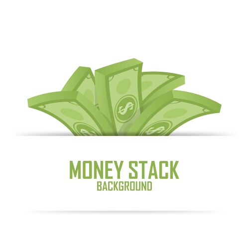 Money Stacks - Cash Pile Vector Image