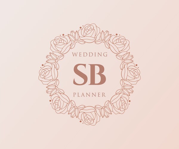 Sb initials letter wedding monogram logos – Royalty-Free Vector ...