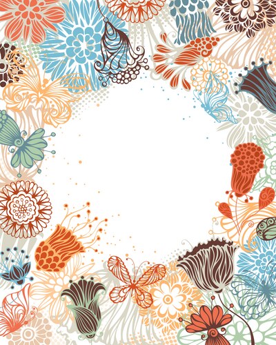 Bright floral background Vector Image