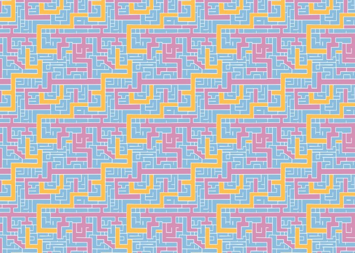 abstract colorful maze labyrinth game pattern vector image