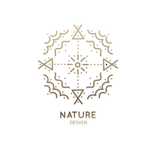 Logo sacred abstract nature Vector Image