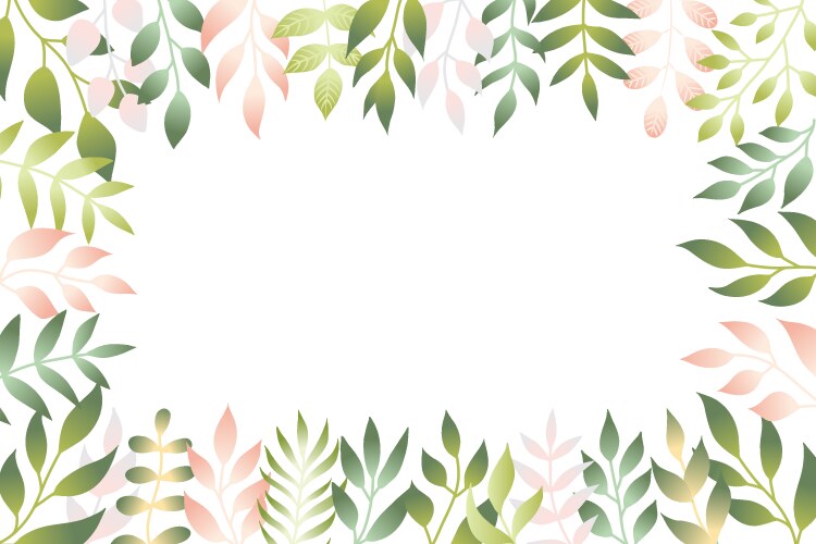 Spring leaves in flat style Royalty Free Vector Image