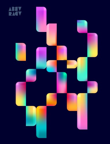 Abstract composition of colorful geometric shapes vector image