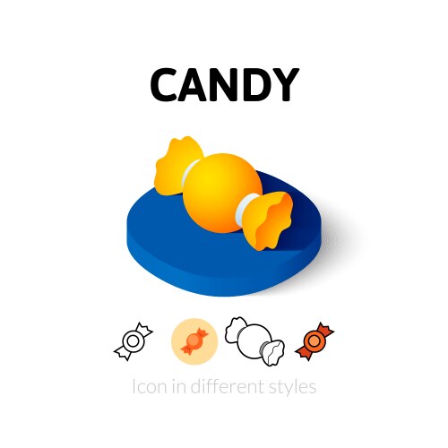 A cartoon red candy Royalty Free Vector Image - VectorStock