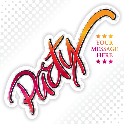 Party lettering Royalty Free Vector Image - VectorStock