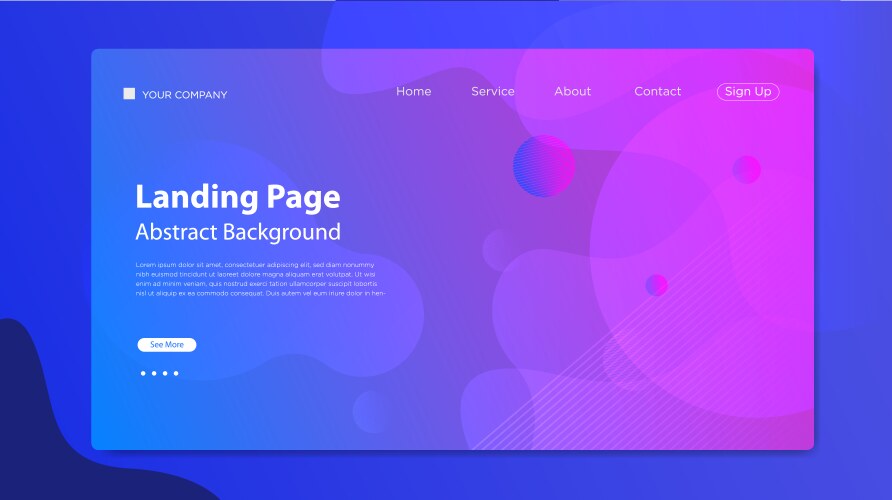 website landing page background modern abstract vector