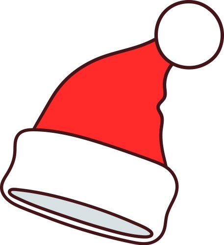Santa's Winter Hat Royalty Free Vector Image - VectorStock