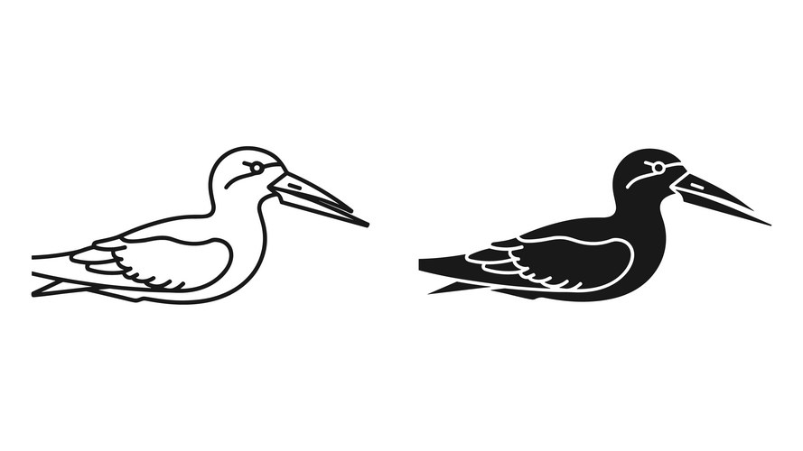 Raven Bird Icons - Solid Black Silhouette – Royalty-Free Vector ...