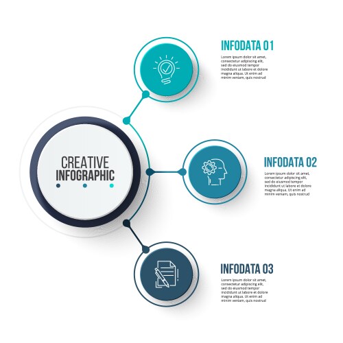 Abstract elements of graph diagram with 4 steps Vector Image