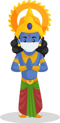 Rama god hand with arch character Royalty Free Vector Image