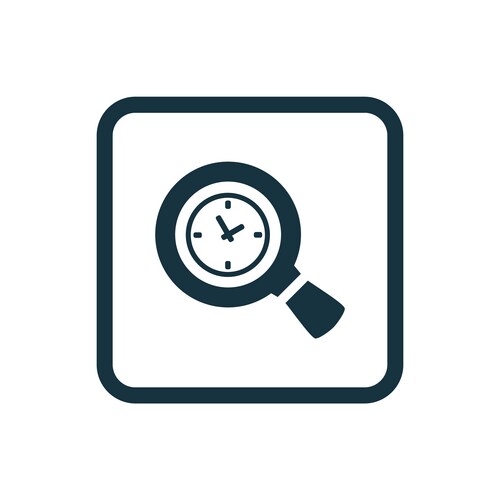 Rounded Timer Icon - Clock Face – Royalty-Free Vector | VectorStock