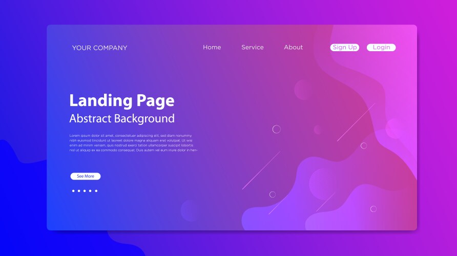 website landing page background modern abstract vector