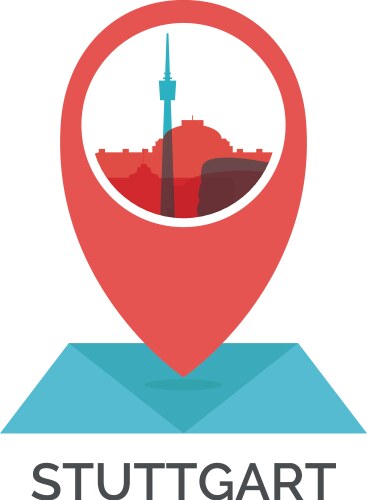 Germany dusseldorf map city pin point geolocation Vector Image