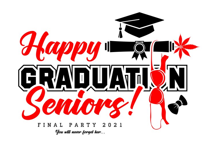 Happy graduation final party vector image