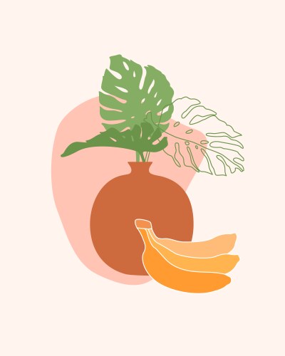 Modern minimalist contempporary art summer vector image