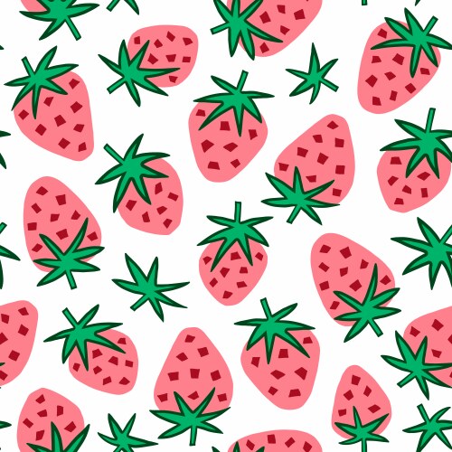 Seamless strawberry pattern Royalty Free Vector Image