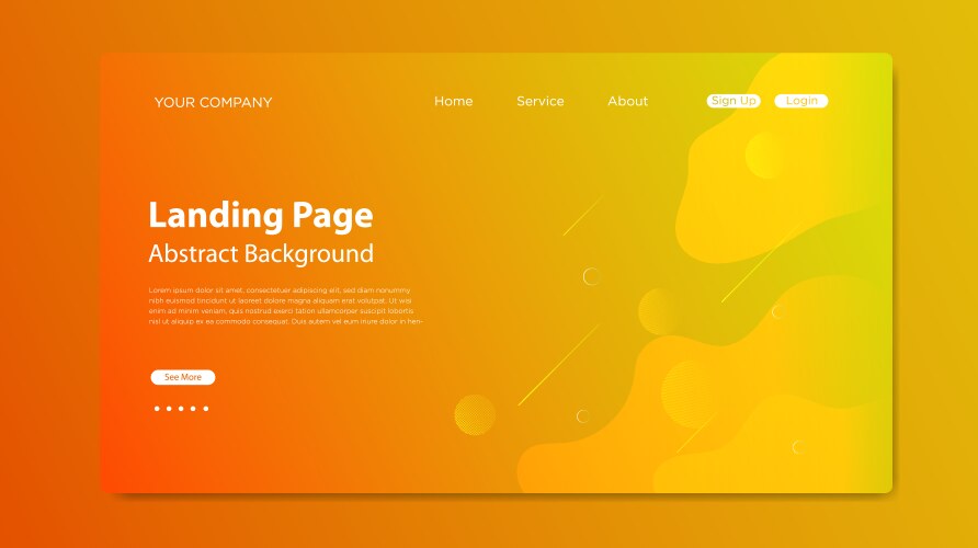 Website landing page background modern abstract vector image