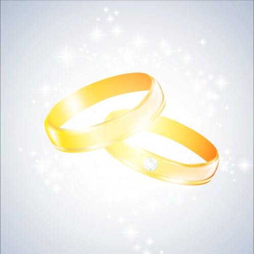 Golden wedding rings 3d Royalty Free Vector Image