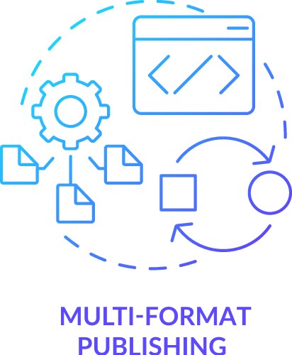 Multi-format publishing concept icon Royalty Free Vector