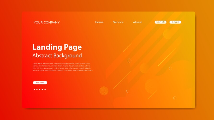 website landing page background modern abstract vector