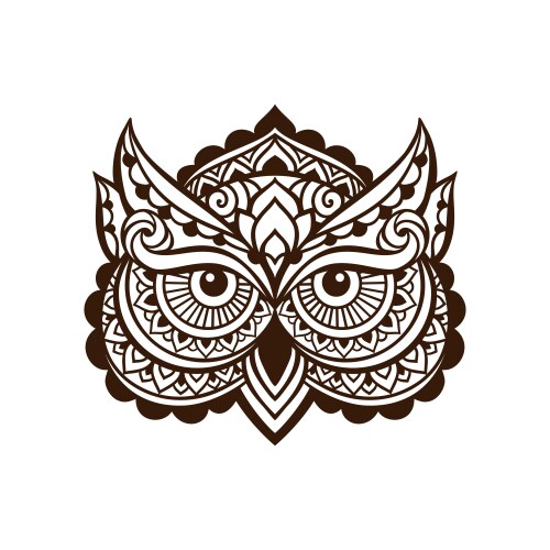 Zen Owl Mandala Art Vector Image