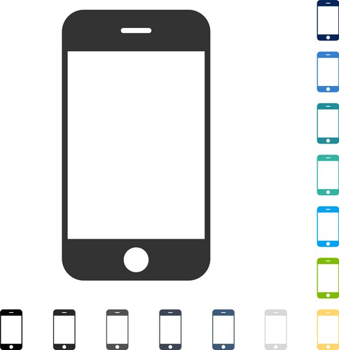 Smartphone Icon Set Vector Image