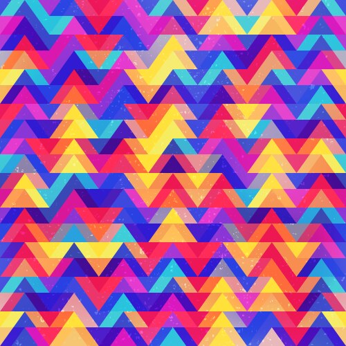 Rainbow triangle seamless pattern Royalty Free Vector Image