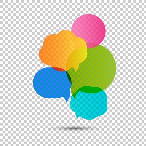 Color paper speech bubbles set Royalty Free Vector Image