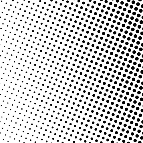 Halftone background decreasing black dots Vector Image