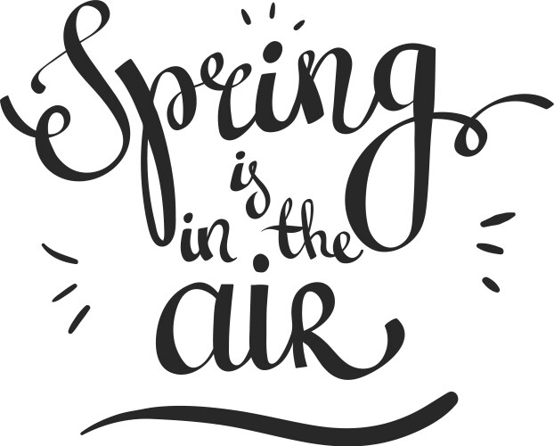 Spring has come inspirational hand lettering Vector Image