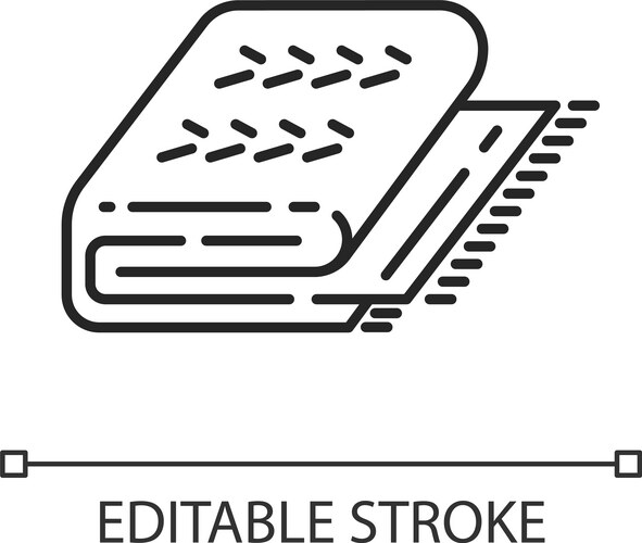Cuddly blanket linear icon Vector Image